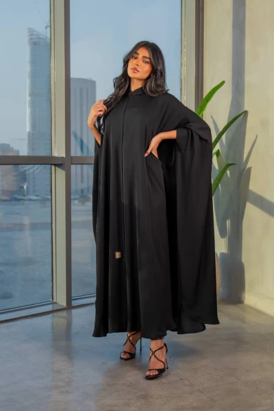 Black Bisht Abaya IB243 Balck